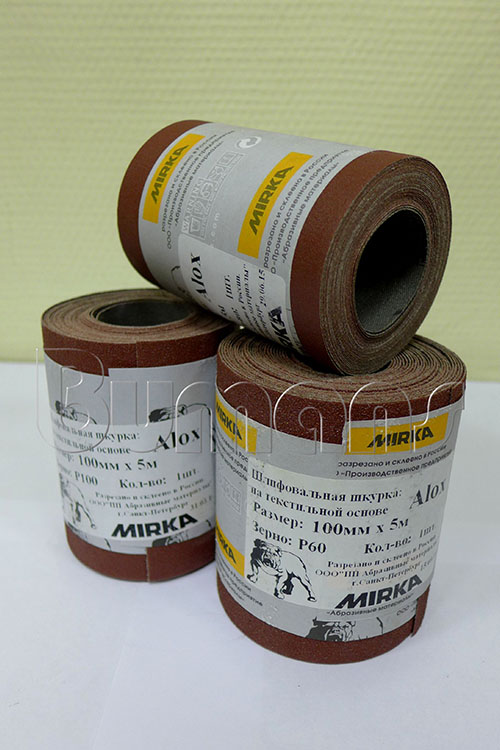 Alox шлифовальный рулон (основа ткань) P60 формат 100 мм * 5м